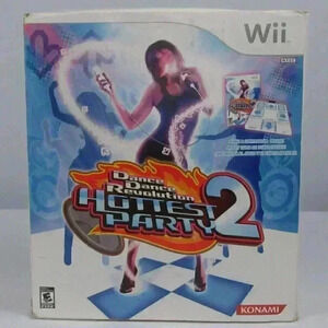 Dance Dance Revolution Hottest Party 2 Nintendo Wii Bundle with Dance Pad Mat